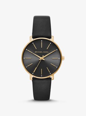 michael kors watches leather