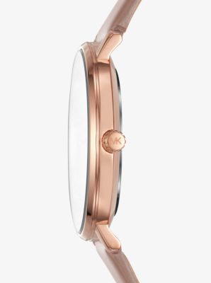 Armbanduhr Pyper im Rosé-Goldton mit Lederarmband image number 1