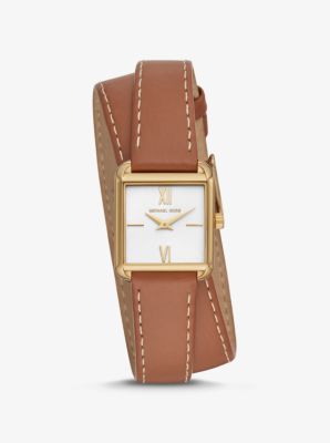 michael kors lake leather watch