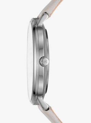 Pyper Silver-Tone and Leather Watch image number 1