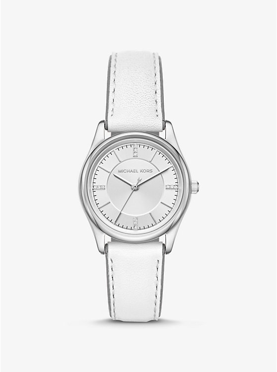 Colette Silver-Tone and Leather Watch image number 0
