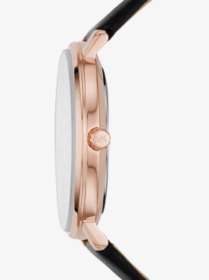 Pyper Rose Gold-Tone and Leather Watch image number 1