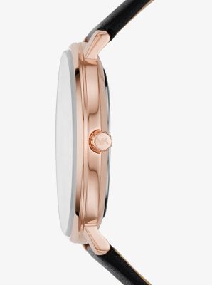 Pyper Rose Gold-Tone and Leather Watch