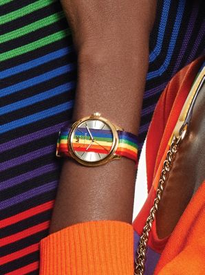 Michael kors 2025 runway rainbow watch