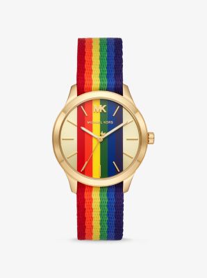 Runway Rainbow and Gold-Tone Watch 