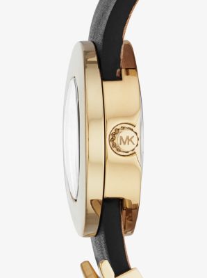 KORS-Embellished Leather Watch