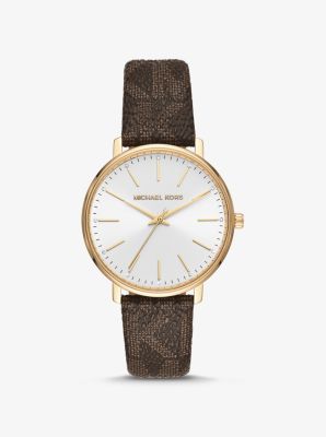 michael kors watch with mk logo on face