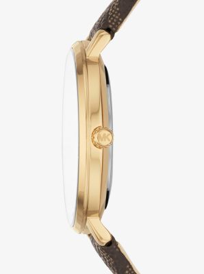 Pyper Logo and Gold-Tone Watch | Michael Kors