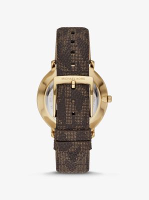 Pyper Logo and Gold-Tone Watch | Michael Kors