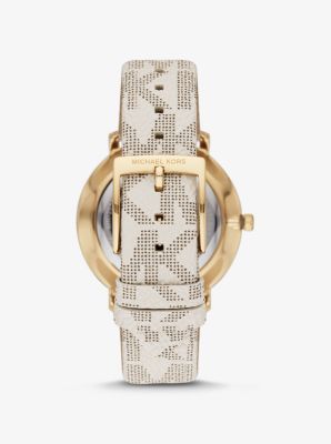 Pyper Logo and Gold-Tone Watch | Michael Kors