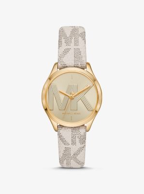 Mini Jaycie Logo and Gold-Tone Watch | Michael Kors