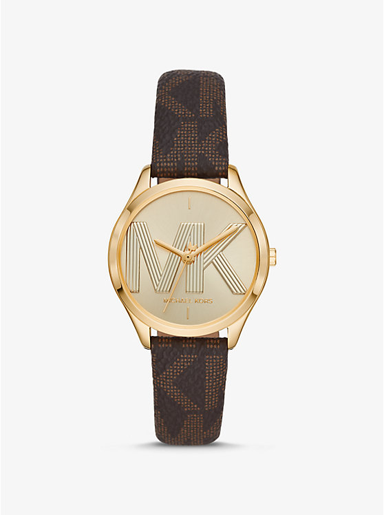 Jaycie Logo and Gold-Tone Watch image number 0