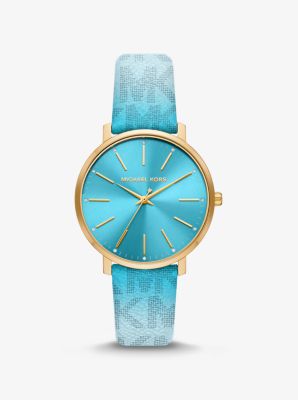 michael kors gold turquoise watch