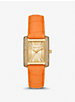 Emery Pavé Gold-Tone and Crocodile Embossed Leather Watch image number 0