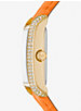 Emery Pavé Gold-Tone and Crocodile Embossed Leather Watch image number 1