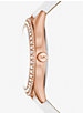 Harlowe Pavé Rose Gold-Tone and Lizard Embossed Leather Strap image number 1