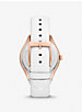 Harlowe Pavé Rose Gold-Tone and Lizard Embossed Leather Strap image number 2