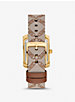 Mini Emery Gold-Tone and Empire Logo Jacquard Watch image number 2