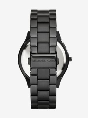 Slim Runway Black Stainless Steel Watch Michael Kors