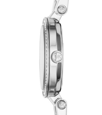 michael kors petite silvertone darci watch