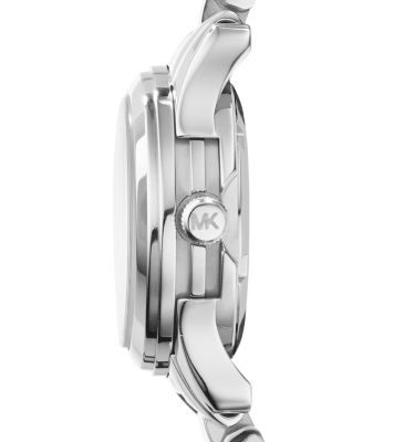 Petite Runway Pav&eacute; Silver-Tone Watch