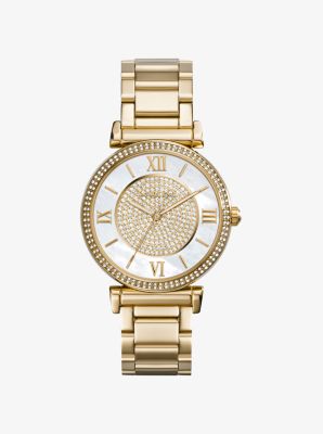 Catlin Pavé Gold-Tone Watch | Michael Kors