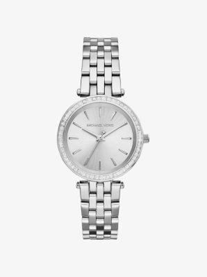 Michael kors petite on sale silvertone darci watch