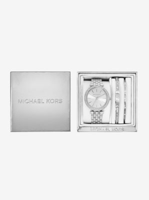 Michael kors on sale silvertone darci watch