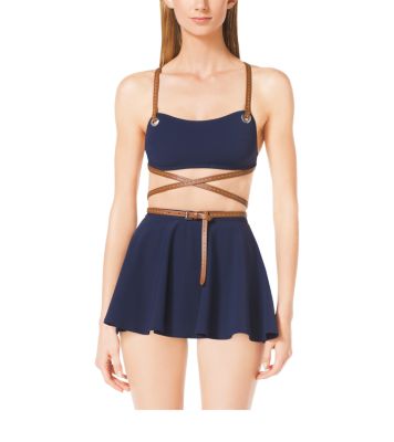 Crepe Belted Swimsuit | Michael Kors