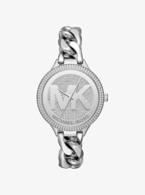 Michael kors slim on sale runway pave watch