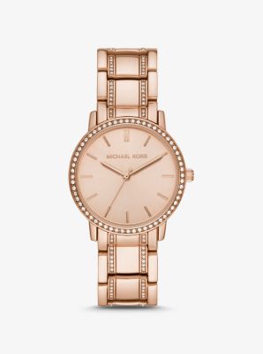 Mini Melissa Pavé Rose Gold-Tone Watch | Michael Kors