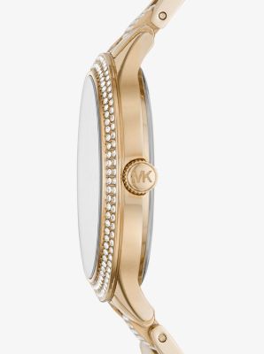 Pavé Gold-Tone Watch