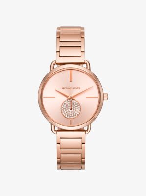 michael kors watches rose gold with diamonds