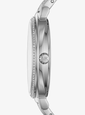 Cinthia Pav Silver Tone Watch Michael Kors