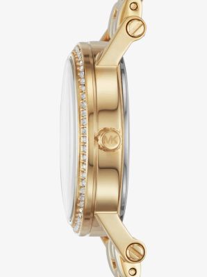 Petite Norie Pav Gold Tone Watch Michael Kors