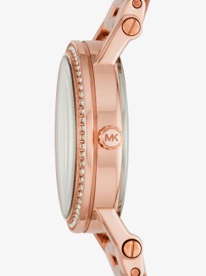 Petite Norie Pav&eacute; Rose Gold-Tone Watch