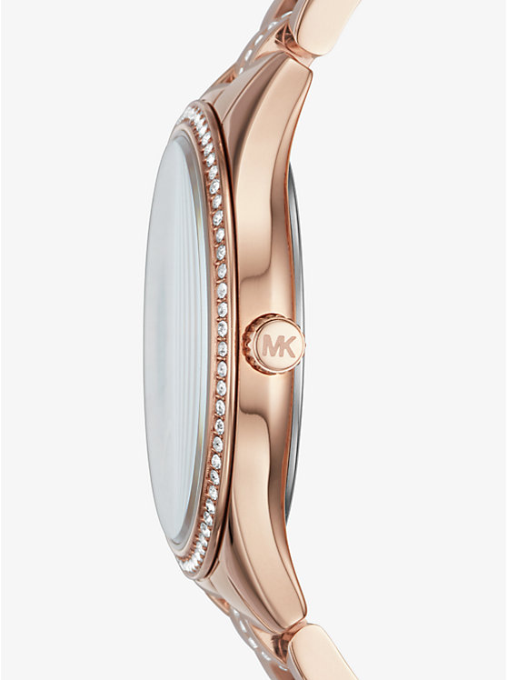 Mini Lauryn Pavé Rose Gold-Tone Watch image number 1