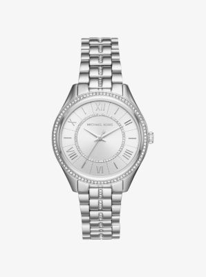 Lauryn Pav&eacute; Silver-Tone Watch