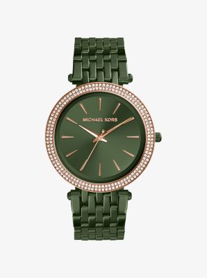 Michael kors 2024 green face watch