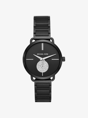 michael kors portia watch black