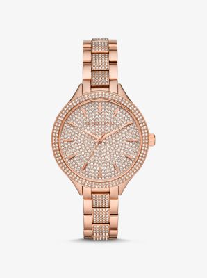 michael kors slim runway watch gold