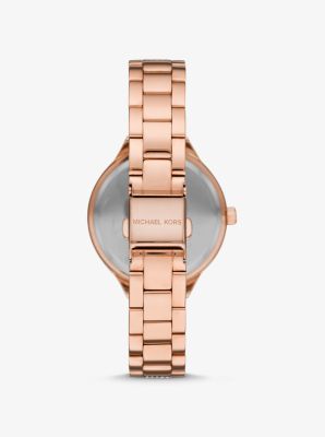 Montre de ton or rose à pavé