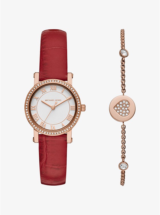 Petite Norie Rose Gold-Tone Watch and Bracelet Set