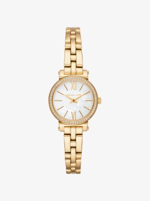 Petite Sofie Pave Gold Tone Watch Michael Kors