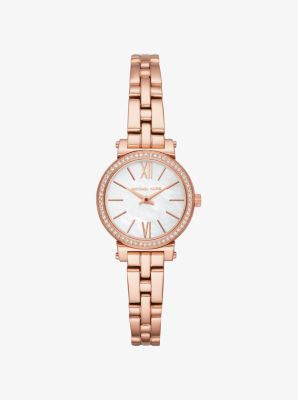 michael kors sofie pave rose gold watch