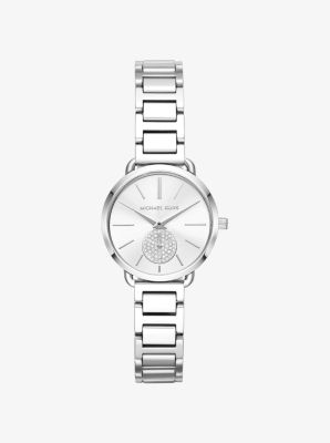 michael kors portia silver watch