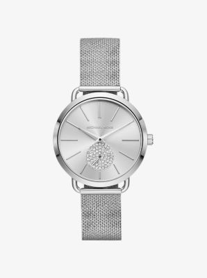 michael kors silver portia watch