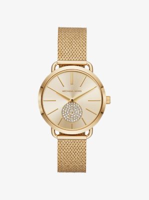 Portia Mesh Gold-Tone Watch