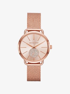 Portia Mesh Rose Gold-Tone Watch image number 0