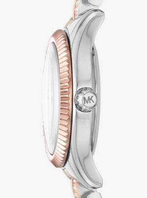 Petite Lexington Pav&eacute; Two-Tone Watch